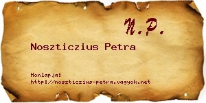 Noszticzius Petra névjegykártya